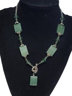 Green Aventurine Gemstone Pendant Necklace